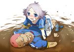  2boys blush fubuki_shirou inazuma_eleven inazuma_eleven_(series) mud multiple_boys ryuugo_someoka someoka_ryuugo yaoi 