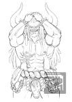  absurd_res dragon hi_res human kaido_(one_piece) male mammal muscular solo zanru 