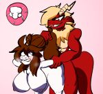  anthro arm_grab big_breasts bovid breasts brown_hair caprine dragon duo female forced goat hair hi_res horn impregnation male male/female mammal mildred_(artist) ponytail pulling_hair rape tail touching_hair 