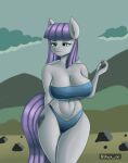  anthro anthrofied big_breasts boulder_(mlp) breasts cleavage clothed clothing equid equine female friendship_is_magic hasbro hi_res mammal maud_pie_(mlp) my_little_pony outside zachc 