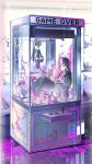  1girl absurdres arcade_cabinet binary black_jacket black_thighhighs blood blood_from_mouth blood_on_glass blood_splatter crane_game danganronpa_(series) danganronpa_2:_goodbye_despair dress_shirt from_outside game_over hand_on_glass highres in_crane_game jacket knees_up limited_palette long_sleeves medium_hair nanami_chiaki neck_ribbon open_clothes open_jacket pink_blood ribbon shirt sitting smeared_blood solo spaceship_hair_ornament tetris thighhighs white_shirt wu_huo_(nor020113) 