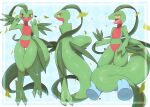 ambiguous_gender anthro generation_3_pokemon grovyle hi_res humanoid leaf looking_at_viewer nintendo pokemon pokemon_(species) shocked siedorran solo tail thick_tail