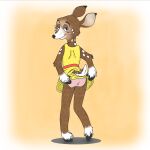  absurd_res anthro bottomwear butt clothed clothing dearest_deer deer female female/female hi_res mammal panties raised_bottomwear raised_clothing raised_skirt skirt solo underwear unknown_artist 