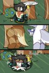 absurd_res anthro bodily_fluids cum eevee eeveelution generation_1_pokemon generation_6_pokemon genital_fluids genitals hi_res male male/male nintendo nude penis pokemon pokemon_(species) sylveon theloodvee