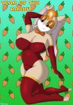  anthro armwear big_breasts breasts bunny_costume chinese_zodiac cleavage clothed clothing costume elbow_gloves female gloves hair handwear hi_res holidays huge_breasts lagomorph legwear leporid looking_at_viewer mammal mature_female rabbit sega simple_background smile solo sonic_the_hedgehog_(series) stockings text thick_thighs thigh_highs vanilla_the_rabbit vexxyvex wide_hips year_of_the_rabbit 