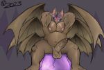 anthro balls bat belly exhibitionism genitals hi_res humanoid_genitalia humanoid_penis male mammal manly multi_wing nickhiroshi nipples nude penis sitting slightly_chubby slightly_muscular solo teasing thick_thighs vein veiny_penis wings