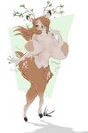big_breasts breasts brown_body brown_fur brown_hair dullvivid english_text female fiona_fawnbags_(dullvivid) freckles fur hair hair_over_eye hi_res hooves huge_breasts humanoid markings multicolored_body multicolored_fur nude one_eye_obstructed open_mouth open_smile sagging_breasts satyr simple_background skipping smile solo sound_effects spots spotted_body spotted_fur spotted_markings tan_body tan_fur tan_spots text two_tone_body two_tone_fur wide_eyed