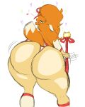 anthro asian_clothing butt canid canine ceroba_ketsukane clothed clothing digital_media_(artwork) doctordongass female fox fur hair hi_res long_hair mammal simple_background solo tail undertale_(series) undertale_yellow