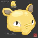  artist_logo artist_name baozi drowzee dumpling food food_focus food_name grey_background highres no_humans pokemon pokemon_(creature) simple_background yuki00yo 