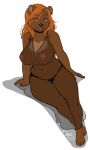  2023 5_fingers 5_toes alpha_channel anthro areola bear breasts clothed clothing digital_media_(artwork) eyebrows eyelashes feet female fingers hair hi_res kittydee looking_at_viewer mammal nipples orange_hair simple_background smile toes transparent_background 