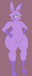 2024 ambiguous_gender anthro belly biped bun_(gushee) cheek_spots featureless_crotch feet full-length_portrait gloves_(marking) gushee hair hand_on_leg hand_on_thigh huge_hips lagomorph leg_markings leporid looking_at_viewer mammal markings navel nude pink_body pink_hair portrait rabbit simple_background slightly_chubby slightly_chubby_ambiguous slightly_chubby_anthro socks_(marking) solo standing tan_background thick_thighs wide_hips