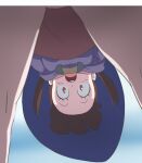  1girl breasts brown_hair dress haruyama_kazunori hat kagari_atsuko little_witch_academia long_hair looking_at_viewer luna_nova_school_uniform open_mouth red_eyes school_uniform simple_background solo upskirt witch_hat 