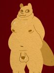  absurd_res anthro atlasfugged balls big_balls blush digital_media_(artwork) fur genitals gourmand_(rain_world) hands_behind_back hi_res humanoid male mammal moobs nipples nude obese obese_male overweight overweight_male penis rain_world slightly_chubby slightly_chubby_male slugcat slugcat_humanoid solo tail thick_thighs videocult 