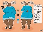  2023 3_fingers anthro antlers big_breasts black_claws blue_clothing blue_sweater blue_topwear bottomless breasts brown_body brown_fur caption claws closed_smile clothed clothing colored_sketch deer dewclaw_hooves digital_drawing_(artwork) digital_media_(artwork) english_text female fingers flat_colors front_view full-length_portrait fur furgonomics gerry_(mcdoogiy) gradient_background hand_behind_back hi_res hooves horn huge_breasts huge_thighs information looking_aside mammal mcdoogiy model_sheet moose mouth_closed multiple_poses new_world_deer orange_background portrait pose raised_arm raised_hand rear_view scut_tail short_tail signature simple_background sketch slightly_chubby slightly_chubby_anthro slightly_chubby_female smile solo standing sweater tail text thick_thighs topwear unguligrade 