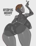  2023 anus areola atomic_heart black_body breasts butt female genitals hi_res humanoid johnfoxart machine nipples not_furry nude pussy robot robot_humanoid simple_background solo white_background 