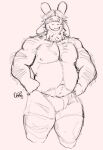  2023 anthro asgore_dreemurr beard black_and_white blush body_hair boss_monster_(undertale) bovid boxer_briefs boxer_briefs_only caprine clothed clothing curved_horn digital_drawing_(artwork) digital_media_(artwork) eyebrows facial_hair floppy_ears front_view fur grin hands_on_hips happy_trail hi_res horn long_ears looking_at_viewer lop_ears male mammal mature_anthro mature_male mcdoogiy monochrome mostly_nude_anthro mostly_nude_male musclegut muscular nipples open_mouth open_smile portrait raised_eyebrows signature simple_background sketch smile solo standing three-quarter_portrait topless undertale_(series) underwear underwear_only white_background white_body white_fur wide_eyed 