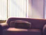  commentary_request couch curtains day indoors industrial_pipe light_rays manatsu_no_yo_no_inmu no_humans pillow scenery sunbeam sunlight tyb_(inmu) 