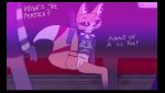 anthro anus big_tail butt canid canine choker clothed clothing colored_nails dark_eyes dark_legs eyebrow_piercing facial_piercing feet female fluffy fluffy_ears fox freckled_face freckles fur genitals glowing glowing_eyes glowing_pupils group humanoid imminent_sex jacket jewelry male male/female mammal nails necklace no_underwear orange_body orange_fur pawpads piercing pussy raised_leg red_nails sharp_teeth sitting small_butt smug smug_face tail teeth toes topwear toxis trio unnamed_character vienna_(toxis)