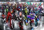  absurdres armor bodysuit driver_(kamen_rider) everyone highres kamen_rider kamen_rider_(1st_series) kamen_rider_01_(series) kamen_rider_1 kamen_rider_1_(shin) kamen_rider_2 kamen_rider_555 kamen_rider_agito kamen_rider_agito_(series) kamen_rider_amazon kamen_rider_amazon_(series) kamen_rider_amazon_alpha kamen_rider_amazon_omega kamen_rider_amazons kamen_rider_black kamen_rider_black_(series) kamen_rider_black_rx kamen_rider_black_rx_(series) kamen_rider_black_sun kamen_rider_black_sun_(character) kamen_rider_blade kamen_rider_blade_(series) kamen_rider_build kamen_rider_build_(series) kamen_rider_dcd kamen_rider_decade kamen_rider_den-o kamen_rider_den-o_(series) kamen_rider_den-o_(sword_form) kamen_rider_double kamen_rider_drive kamen_rider_drive_(series) kamen_rider_ex-aid kamen_rider_ex-aid_(series) kamen_rider_faiz kamen_rider_fourze kamen_rider_fourze_(series) kamen_rider_gaim kamen_rider_gaim_(series) kamen_rider_gavv kamen_rider_gavv_(series) kamen_rider_geats kamen_rider_geats_(series) kamen_rider_ghost kamen_rider_ghost_(series) kamen_rider_gotchard kamen_rider_gotchard_(series) kamen_rider_hibiki kamen_rider_hibiki_(series) kamen_rider_j kamen_rider_j_(movie) kamen_rider_kabuto kamen_rider_kabuto_(series) kamen_rider_kiva kamen_rider_kiva_(series) kamen_rider_kuuga kamen_rider_kuuga_(series) kamen_rider_ooo kamen_rider_ooo_(series) kamen_rider_revi kamen_rider_revice kamen_rider_ryuki kamen_rider_ryuki_(series) kamen_rider_saber kamen_rider_saber_(series) kamen_rider_shin kamen_rider_stronger kamen_rider_stronger_(series) kamen_rider_super-1 kamen_rider_super-1_(series) kamen_rider_the_first kamen_rider_v3 kamen_rider_v3_(series) kamen_rider_vice kamen_rider_w kamen_rider_wizard kamen_rider_wizard_(series) kamen_rider_x kamen_rider_x_(series) kamen_rider_zero-one kamen_rider_zi-o kamen_rider_zi-o_(series) kamen_rider_zo kamen_rider_zx masukudo_(hamamoto_hikaru) multiple_boys new_kamen_rider rider_belt riderman shin_kamen_rider shin_kamen_rider_prologue skyrider tokusatsu 