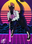  80&#039;s_theme absurd_res dragon female hi_res larger_female size_difference synthwave 