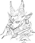 3_eyes 4_ears anothereidos_of_dragon_vein_r anthro bat demon ear_piercing ear_ring hair hybris_(anothereidos_r) jewelry male mammal multi_ear multi_eye necklace orenjimaru piercing ring_piercing solo