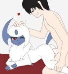  &lt;3 absol anus bestiality bodily_fluids duo female feral feral_penetrated generation_3_pokemon genital_fluids genitals hand_on_head hi_res human human_on_feral human_penetrating interspecies looking_pleasured lying male male/female mammal nintendo penetration penile penile_penetration penis penis_in_pussy petting pokemon pokemon_(species) pussy pussy_juice roguecolonel303 vaginal vaginal_penetration 