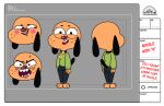  absurd_res beagle black_ears black_tail canid canine canis cartoon_network clothed clothing collar dog_tags domestic_dog expression_sheet fan_character female fur happy hi_res hunting_dog mammal model_sheet mr_valentine00 name_tag nikole_wheelson_(mr_valentine00) orange_body orange_fur paper_sheet scent_hound showing_teeth smile solo sweater tail text the_amazing_world_of_gumball topwear 