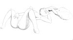  anthro fan_made_horrors female female_focus generation_4_pokemon hi_res lagomorph lopunny mammal monochrome nintendo pokemon pokemon_(species) solo spreading 