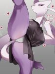  &lt;3 anthro anus breasts butt female generation_5_pokemon looking_at_viewer mienshao nintendo one_leg_up pokemon pokemon_(species) pokemorph purple_body purple_eyes raised_leg solo uramenu white_body 
