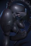  2022 alien alien_(franchise) alien_humanoid anus apulaz bared_teeth bent_over big_breasts big_butt black_body black_skin breasts butt claws clenched_teeth dangerous exoskeleton eyeless fangs female female_focus fingering fingering_self fingers genitals glistening glistening_body grin hi_res humanoid humanoid_genitalia long_tail looking_back masturbation monster nails nipples not_furry nude presenting presenting_hindquarters presenting_pussy pussy rear_view seductive sharp_claws sharp_nails sharp_teeth smile solo spread_butt spread_legs spread_pussy spreading tail tall teeth teeth_showing teratophilia thick_thighs vaginal vaginal_masturbation view_from_below xenomorph xenophilia 
