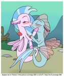  alternate_species blue_body blue_hair blush disguised_changeling duo eagc7 entwined_tails eyes_closed female female/female feral fin fish friendship_is_magic hair hasbro hi_res intraspecies kiss_on_lips kissing ko-fi love marine my_little_pony ocellus_(mlp) patreon pink_body sea seahorse silverstream_(mlp) syngnathid syngnathiform tail tail_coil text underwater url water 