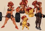  abs barbell bodily_fluids bottle breasts cleavage clothed clothing container deadlift dumbbell equestria_girls equid equine exercise female flexing flexing_bicep hasbro hi_res horn human mammal muscular muscular_female my_little_pony nire plushie sunset_shimmer_(eg) sweat sweatdrop teddy_bear tight_clothing unicorn water_bottle weightlifting weights workout 