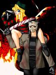  a_nightmare_on_elm_street blonde_hair blood claws crossover female freddy_krueger friday_the_13th genderswap gloves jason_voorhees lowres mask 