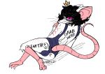  absurd_res anthro anus backsack balls barely_visible_anus cannifilic crown genitals hi_res male male/male mammal murid murine pink_eyes purple_eyes rat rodent solo 