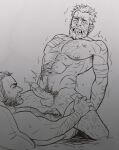  2boys abs anal armpit_hair asd4486 bandaged_arm bandages bara beard blush bullet_hole chest_hair clenched_teeth commentary_request cowgirl_position crying cum cum_in_ass ejaculating_while_penetrated ejaculation erection facial_hair full-face_blush full_beard gauze_on_chest grey_background hairy highres large_pectorals logan_(movie) male_focus male_penetrated male_pubic_hair marvel mature_male monochrome multiple_boys muscular muscular_male mutual_orgasm navel navel_hair nipples nude old old_man orgasm pectorals penis pubic_hair sabertooth_(x-men) scar sex short_hair stomach straddling tears teeth testicles thick_beard thick_thighs thighs trembling uncensored wolverine_(x-men) x-men x-men_film_series yaoi 