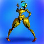  anatid anseriform anthro avian beak big_butt bird butt chicken duck epic_games female fortnite galliform gallus_(genus) hi_res humanoid hybrid machine megg passiona_roo phasianid robot solo thick_thighs wide_hips 