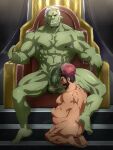  balls duo genitals goblin green_body green_skin hi_res human humanoid konohanaya male male/male mammal muscular muscular_humanoid muscular_male nipples orc penis pregnant pregnant_male rigurd_(that_time_i_got_reincarnated_as_a_slime) that_time_i_got_reincarnated_as_a_slime vein veiny_penis 