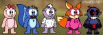 2024 accessory anthro arachnid arthropod black_eyes black_sclera blue_body blurred_background bovid bow_ribbon buckteeth canid canine caprine chipmunk emeraldcraft female fox giggles_(htf) ground_squirrel group hair_accessory hair_bow hair_ribbon happy_tree_friends head_flower hi_res ka-pow! lammy_(htf) mammal mask mephitid orange_body petunia_(htf) pink_body purple_body red_eyes ribbons rodent sciurid sheep skunk spider superhero_costume tagme teeth webster_(ka-pow!) white_sclera wonder_wanda