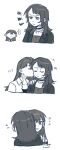  ... 2girls angry bang_dream! bang_dream!_it&#039;s_mygo!!!!! choker closed_eyes closed_mouth commentary_request criangle_k. flying_sweatdrops greyscale hand_on_another&#039;s_shoulder highres jacket kiss kissing_cheek long_hair looking_at_another mole mole_under_eye monochrome multiple_girls open_mouth shiina_taki shirt spoken_ellipsis squiggle yahata_umiri yuri 
