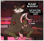 american_opossum anal_wink anthro anus backsack balls bandage barefoot05 bodily_fluids brown_body brown_fur butt butt_grab clothing epic_games fire fortnite fur furniture gameplay_mechanics genital_fluids genitals gloves hand_on_butt handwear hi_res male mammal marsupial motion_lines on_table penis precum presenting raised_tail skillet_(fortnite) solo table tail tongue tongue_out virginia_opossum white_face