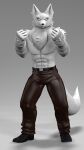 3d_(artwork) abs angry anthro arm_wraps armwear belt bottomwear brawler canid canine canis chest_tuft clothing digital_media_(artwork) eyelashes fighting_pose fist fluffy fluffy_chest footwear fur hi_res kian_(thevestige) looking_at_viewer male mammal muscular muscular_anthro muscular_male pants pose shoes solo source_filmmaker_(artwork) thevestige tuft white_body white_fur wolf wolf_(petruz) wraps