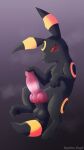  absurd_res big_knot big_penis bodily_fluids eeveelution feral generation_2_pokemon genitals glare hi_res knot looking_at_viewer male masturbation nintendo paws penis pokemon pokemon_(species) presenting simple_background solo solo_focus sweat umbreon vogold 