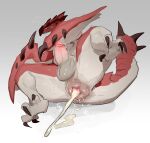 after_sex anus balls blush bodily_fluids capcom claws cum cum_fart dragon erection european_mythology feet feral flying_wyvern genital_fluids genitals lying male monster_hunter mythological_creature mythological_scalie mythology nude on_back penis puffy_anus rath_wyvern rathalos scales scalie solo solterv spiked_tail spikes spikes_(anatomy) tail talons thick_thighs toes western_dragon wings wyvern