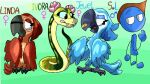 anthro avian bird blue_sky_studios bluesky_(social_media) bodily_fluids character_name dreamworks duo female female/female friends_vs_friends group hybrid intersex jewel_(rio) kung_fu_panda linda_gunderson macaw male male/female male/male maleherm master_viper myriaedit828 name_drop neotropical_parrot obcp_(series) parrot reptile rio_(series) s.l(obcp) scalie snake solo text trio true_parrot viper