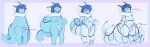  2022 absurd_res anthro balls big_tail blue_body blue_hair blush bodily_fluids brainwashing chastity_cage chastity_device digital_drawing_(artwork) digital_media_(artwork) eeveelution erection generation_1_pokemon genital_fluids genitals glistening hair hi_res linear_sequence machine male mammal mind_control nintendo one_row_layout open_mouth pawberry penis pokemon pokemon_(species) robot sequence simple_background solo spiral_eyes tail transformation transformation_sequence vaporeon 