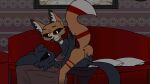 animated anthro anus bodily_fluids breast_squish breasts camelid canid canine clitoral clitoral_masturbation clitoris duo female female/female fox furniture genital_fluids genitals grinding group group_sex humanoid hybrid legs_up llama loop lying mammal masturbation narrowed_eyes on_back rubbing_pussy sandwich_position sex sofa sofa_sex squish torrin_(toxis) toxis tribadism vaginal vaginal_fluids vienna_(toxis)
