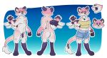  anthro battycat clothed clothing felid genitals hi_res lion male mammal model_sheet nude pantherine penis pink_body solo wings 