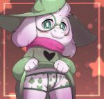  abstract_background ambiguous_gender anthro blush bovid boxer_briefs caprine clothed clothing clothing_lift deltarune eyewear fur glasses goat half-closed_eyes hat head_tuft headgear headwear hi_res looking_at_viewer male_(lore) mammal narrowed_eyes pattern_boxer_briefs patterned_underwear pink_scarf portrait ralsei robe robe_lift round_glasses scarf smite_(artist) solo three-quarter_portrait tuft undertale_(series) underwear white_body white_eyes white_fur wizard_hat 