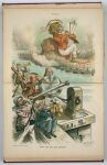 1894 19th_century absurd_res ancient_art anthro beard benjamin_harrison biped black_text boat bow_tie british_lion caption clothing club_(weapon) crossed_legs cymbals docks england english_text facial_hair felid flag green_clothing green_suit group hat headgear headwear henry_lodge hi_res holding_club holding_cymbals holding_melee_weapon holding_object holding_pan holding_paper holding_weapon human jacket label lion lithograph_(artwork) louis_dalrymple male mammal mane melee_weapon musical_instrument mustache overweight pantherine paper pattern_clothing pattern_jacket pattern_topwear percussion_instrument playing_music playing_trumpet public_domain puck_(magazine) signature sitting size_difference smoke straw_hat striped_clothing striped_jacket striped_topwear stripes suit text thomas_reed top_hat topwear traditional_media_(artwork) union_jack_clothing united_states_of_america vehicle vest water watercraft weapon whitelaw_reid