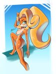  activision anthro breasts butt coco_bandicoot crash_bandicoot_(series) female fur hair hi_res long_hair looking_at_viewer mrbuttonboi nipples nude ponytail smile solo 